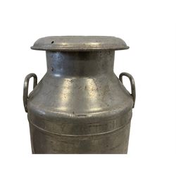 Barnsley British Co-op - aluminium milk churn with twin handles, Swiftcan lid