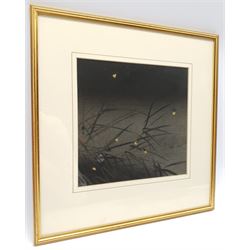 Tsukioka Kōgyo (Japanese 1869-1927): 'Fireflies', woodblock print c.1920 signed 23cm x 24cm