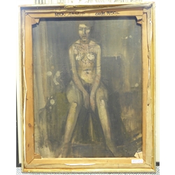  Mick Arnup (British 1923-2008): 'Ecce Homo', oil on canvas signed verso on top of another painting of a Seated Nude 67cm x 61cm  Provenance: By direct decent from Arnup family  