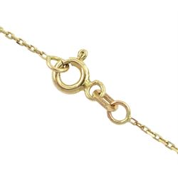 9ct gold heart and infinity pendant, on 14ct gold link chain necklace
