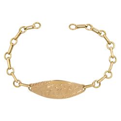 14ct gold initialed bracelet