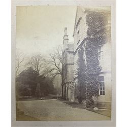 Bramham College - Folio containing twelve photographs of the college taken in 1871 and a number of glass photographic plates
