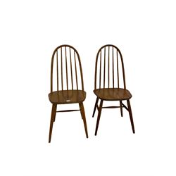 Pair of light oak dining chairs