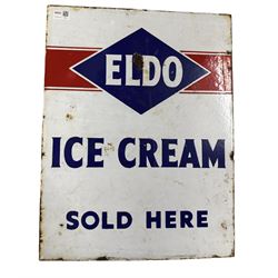 Eldo Ice Cream double sided enamel sign 60cm x 46cm