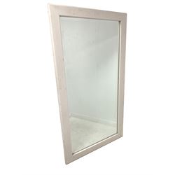 Large bevelled edge wall mirror in white painted frame 178cm x 98cm