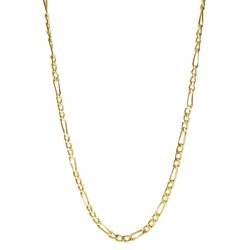 18ct gold Figaro link necklace, stamped 750