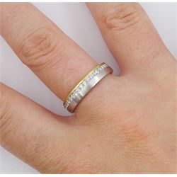 18ct white and yellow gold round brilliant cut diamond full eternity ring, hallmarked, total diamond weight approx 0.50 carat