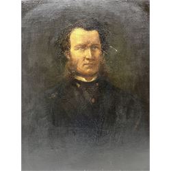 English School (19th century): Portrait of 'James Pyper', oil on board signed indistinctly 76cm x 63cm (unframed)