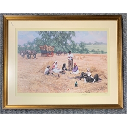 David Shepherd - artists signed limited edition print 'The Lunch Break' 349/850 56cm x 76cm and a J Chapman artists signed print