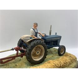 Border Fine Arts Limited Edition Group 'Hay Baling' model No. B0738 by Ray Ayres, on wooden base, boxed and with certificate L57cm