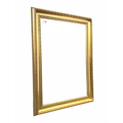 20th century gilt framed bevel edged wall mirror, 65cm x 92cm