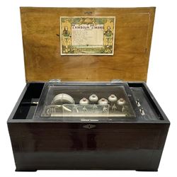Late 19th century Swiss twelve air music box, with 16