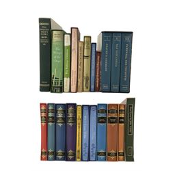 Quantity of Folio Society books in slip cases including Mark Morris trilogy 'Pax Britannica' seven volumes by Anthony Trollope, Geoffrey Grigson 'The Englishman's Flora' and others  (21)