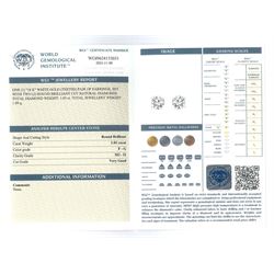 Pair of 18ct white gold round brilliant cut diamond stud earrings, stamped 750, total diamond weight 1.03 carat, with World Gemological Institute Report