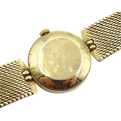 Buche-Girod 9ct gold ladies quartz bracelet wristwatch, the movement stamped Longines L.250.2, hallmarked