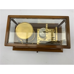 Short and Mason 'Stormoguide' barograph retailed by Brights of Scarborough in glazed mahogany case with single drawer and graph charts W37cm