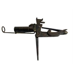 19th century French steel percussion cap mole gun  by Isabey L22cm