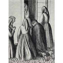 Frederick George Austin (British 1902-1990): Nuns and Gentleman in Prayer at Doorway, drypoint etching signed and dated '29 in the plate 16cm x 12cm (unframed)
Provenance: direct from the granddaughter of the artist
