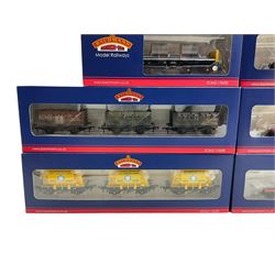Bachmann '00' gauge: four 3-159 BDA Bogie Bolster Wagon Railfreight with Steel Beans, four 38-351A BAA Steel Carrier Wagon Railfreight Metals Sector, 37-096 Set of BR 'P' Numbered Ex-Private Owner Wagons (Weathered) and 38-286 Set of Presflo 22T Cement Wagons (10)