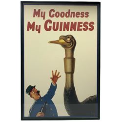 After John Gilroy (British 1898-1985): 'My Goodness My Guinness', framed lithograph poster signed in the plate 75cm x 50cm