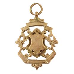 9ct rose gold medallion pendant by William James Dingley, Birmingham 1912, approx 8.1gm