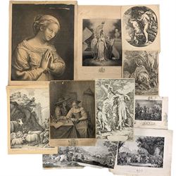 Large collection of 18th and 19th century engravings and etchings including after Raphael (1483-1520): Virgini Matri (70+)