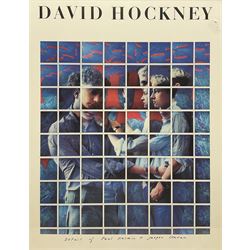 After David Hockney (British 1937-): 'Detail of Paul Kasmin and Jasper Conran' Cameraworks, colour lithograph poster 45cm x 35cm