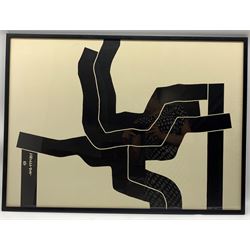 Eduardo Chillida (Spanish 1924-2002): Lithograph of design used for 1972 Munich Olympics poster, signed in the plate 88cm x 63cm