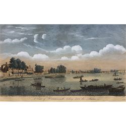 By and after John Boydell (British 1720-1804): 'A View of Hammersmith looking down the Thames', engraving with hand colouring pub. London 1752, 27cm x 43cm
