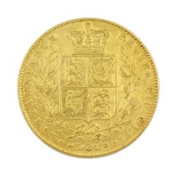 Queen Victoria 1842 gold full sovereign coin