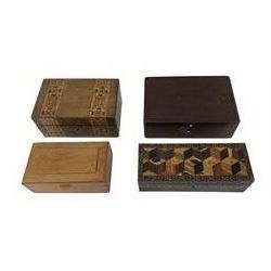 Walnut and Tunbridge ware box, parquetry box and two others (4)