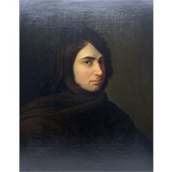 Ricardo María Navarette Y Fos (Spanish 1834-1909): Portrait of a Lady - Reputedly Dona Maria Pacheco, oil on canvas unsigned, labelled verso 63cm x 49cm