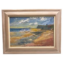 Frank Lupton (British Contemporary):'Summer Breeze from Upgang' - Whitby, oil on board signed, titled and dated '10 verso 31cm x 46cm