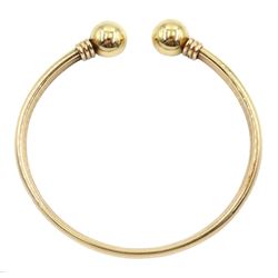 9ct gold bangle hallmarked, approx 14.65gm