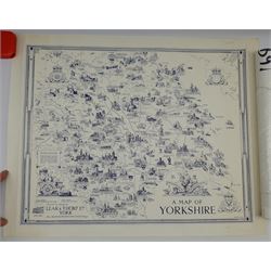 Estra Clark (British 1904-1993): 'A Map of Yorkshire', map pub. Leak & Thorp, York 1949, 46cm x 58cm (unframed) 
Notes: this is a reduction of the larger colour map by Clark published for British Railways