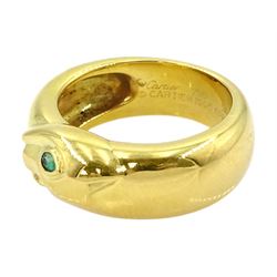 Cartier Panthère 18ct gold tsavorite garnet ring, hallmarked