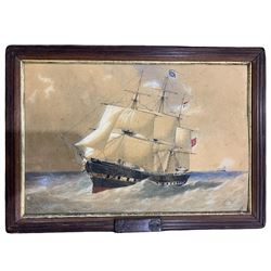 English School (19th century): Scottish Brig, watercolour signed together with a pencil sketch and seven prints (9)