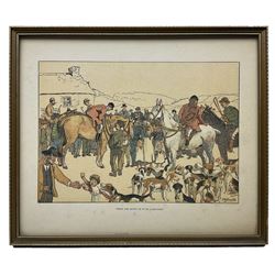 Edith Somerville (Irish 1857-1949): 'When the Hunt's In It On a Holyday', colour print titled; Charles 