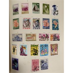 Great British and World stamps, including Rhodesia, France, Isle of Man, Germany, various overprints, United States of America, Jersey, etc, housed in one stockbooks and seven loose leaf albums