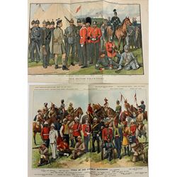Collection 4 pull outs from 'The Boy's Own Paper' including Punch and Judy and Police from around the world, together with 8 other mixed prints and pictures max 28cm x 73cm (12)