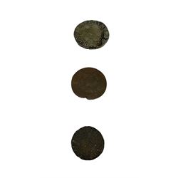 Scotland, Mary bawbee and two Charles I copper twopences 