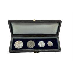 Queen Victoria 1897 Maundy coin set, comprising fourpence, threepence, twopence and penny, housed in a dated box