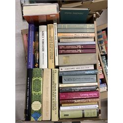 Large quantity of Polish and other books in eight boxes