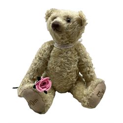Steiff 'The Queen Elizabeth II 90th Birthday Prestige Bear', Old Gold, 60cm, Exclusive to Peter Jones China of Wakefield, limited edition of 500 pieces, with certificate 