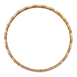 Early 20th century 9ct rose gold arm bangle by The Albion Chain Co, Birmingham 1926