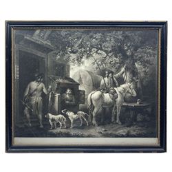 William Ward (British 1766-1826) after George Morland (British 1762-1804): 'The Public-House Door' and 'The Sportsman's Return', pair mezzotints pub.1801 and 1792, respectively 44cm x 55cm (2)