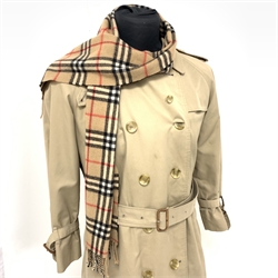 Burberrys Ladies Macintosh approx size 10/12 and a Burberrys checked scarf 