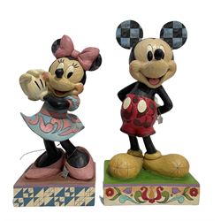 Two large Disney Traditions 'Showcase Collection' figures 'All Smiles' and 'The Main Mouse' H63cm max (2)