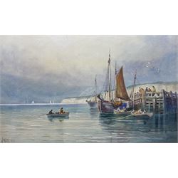 A Walls (British early 20th century): 'Looe - Cornwall', watercolour signed and dated 1913, titled verso 31cm x 50cm