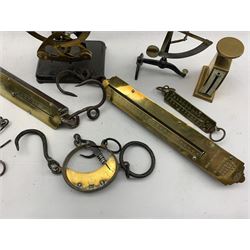 Mancur iron and brass scale, German bilateral scale,  egg scale and various spring balances etc